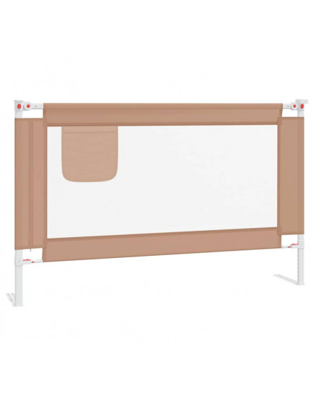 Sponda Letto di Sicurezza per Bambini Tortora 120x25 cm Tessuto