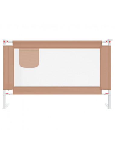 Sponda Letto di Sicurezza per Bambini Tortora 120x25 cm Tessuto