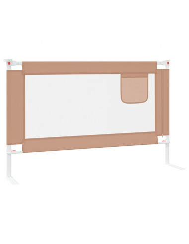 Sponda Letto di Sicurezza per Bambini Tortora 120x25 cm Tessuto