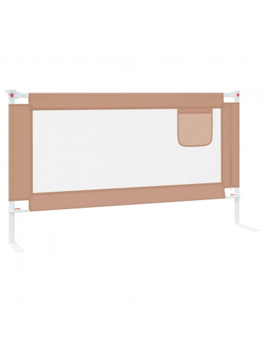 Sponda Letto di Sicurezza per Bambini Tortora 150x25 cm Tessuto