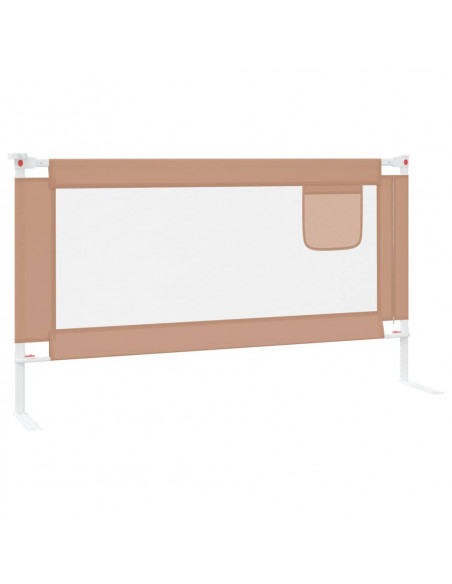 Sponda Letto di Sicurezza per Bambini Tortora 150x25 cm Tessuto