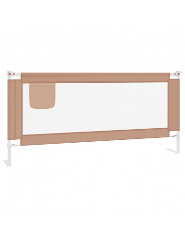 Sponda Letto di Sicurezza per Bambini Tortora 200x25 cm Tessuto