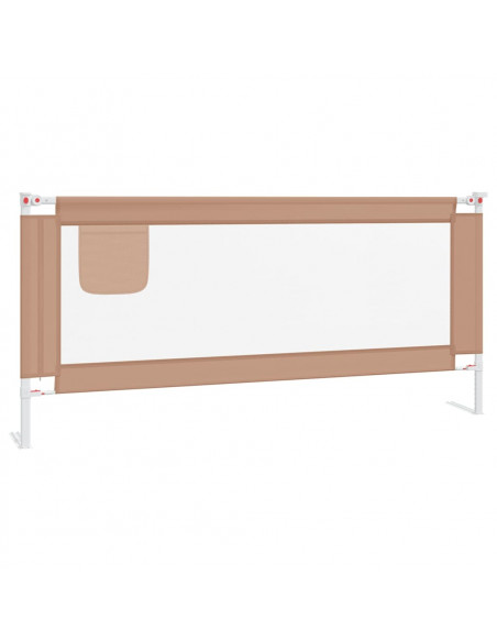 Sponda Letto di Sicurezza per Bambini Tortora 200x25 cm Tessuto