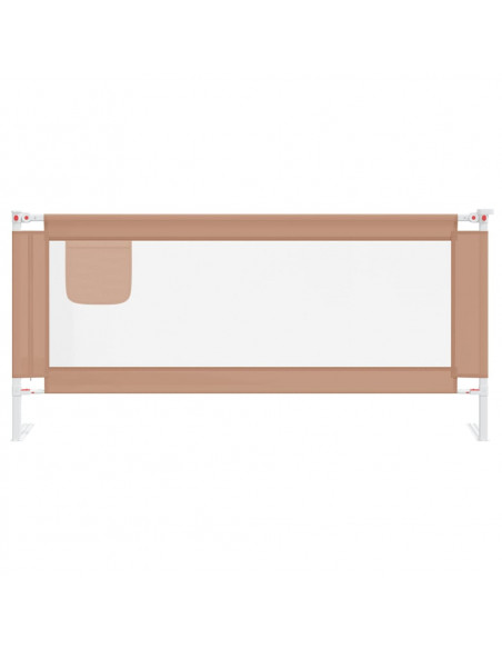 Sponda Letto di Sicurezza per Bambini Tortora 200x25 cm Tessuto