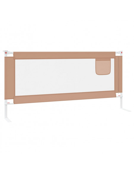 Sponda Letto di Sicurezza per Bambini Tortora 200x25 cm Tessuto