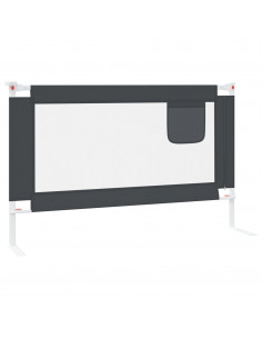 Sponda Letto Sicurezza Bambini Grigio Scuro 120x25 cm Tessuto 2
