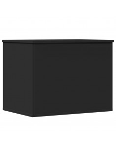 Contenitore Portaoggetti Nero 60x42x46 cm Legno Multistrato 2