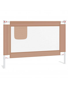 Sponda Letto di Sicurezza per Bambini Tortora 100x25 cm Tessuto