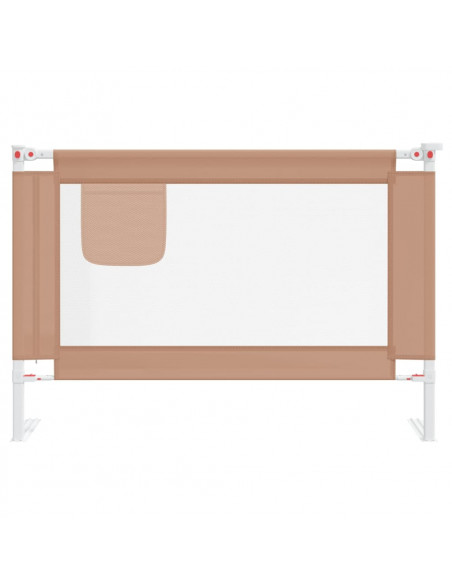 Sponda Letto di Sicurezza per Bambini Tortora 100x25 cm Tessuto