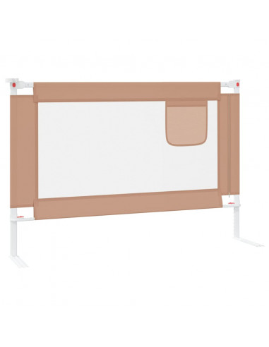 Sponda Letto di Sicurezza per Bambini Tortora 100x25 cm Tessuto