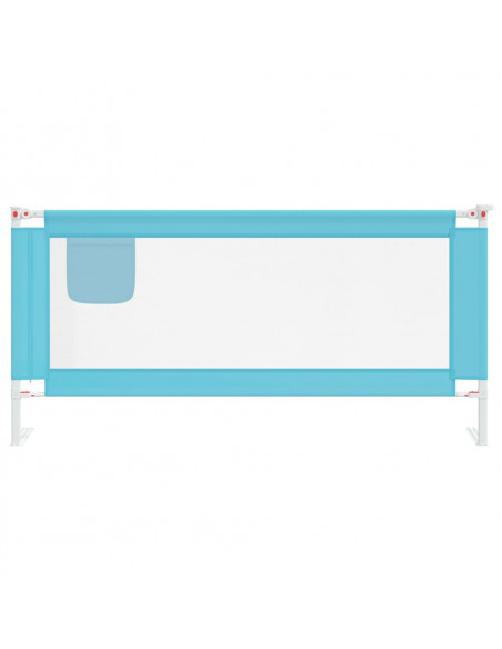 Sponda Letto di Sicurezza per Bambini Blu 190x25 cm in Tessuto