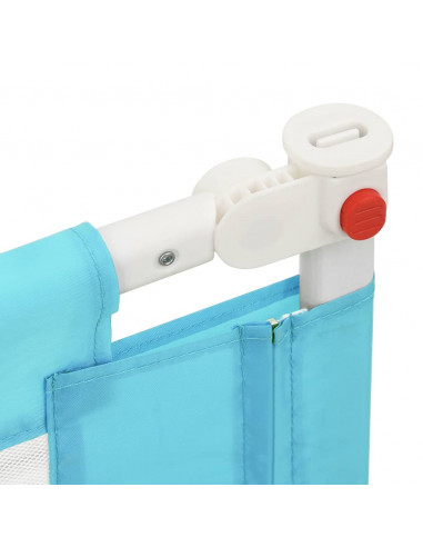 Sponda Letto di Sicurezza per Bambini Blu 190x25 cm in Tessuto