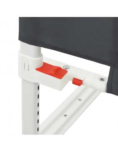 Sponda Letto Sicurezza Bambini Grigio Scuro 90x25 cm in Tessuto