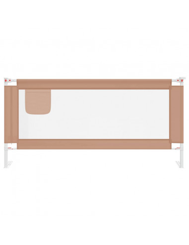 Sponda Letto di Sicurezza per Bambini Tortora 190x25 cm Tessuto