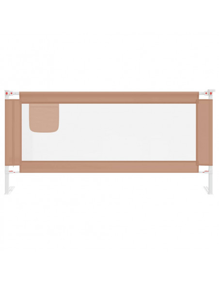 Sponda Letto di Sicurezza per Bambini Tortora 190x25 cm Tessuto