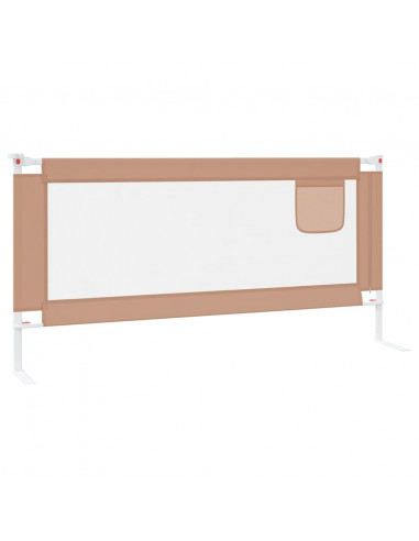 Sponda Letto di Sicurezza per Bambini Tortora 190x25 cm Tessuto