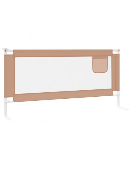 Sponda Letto di Sicurezza per Bambini Tortora 190x25 cm Tessuto