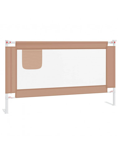 Sponda Letto di Sicurezza per Bambini Tortora 140x25 cm Tessuto