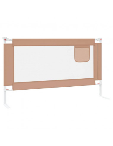 Sponda Letto di Sicurezza per Bambini Tortora 140x25 cm Tessuto