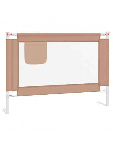 Sponda Letto di Sicurezza per Bambini Tortora 90x25 cm Tessuto