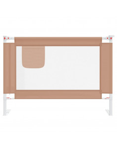 Sponda Letto di Sicurezza per Bambini Tortora 90x25 cm Tessuto 2