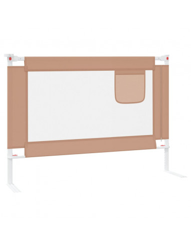 Sponda Letto di Sicurezza per Bambini Tortora 90x25 cm Tessuto
