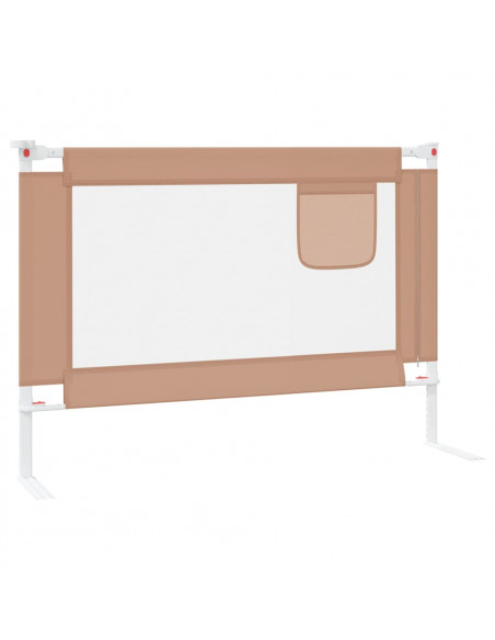 Sponda Letto di Sicurezza per Bambini Tortora 90x25 cm Tessuto