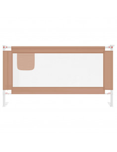 Sponda Letto di Sicurezza per Bambini Tortora 160x25 cm Tessuto 2