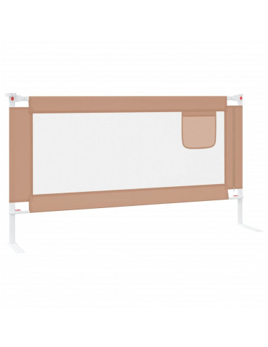 Sponda Letto di Sicurezza per Bambini Tortora 160x25 cm Tessuto