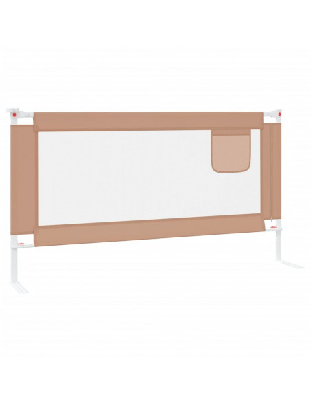 Sponda Letto di Sicurezza per Bambini Tortora 160x25 cm Tessuto