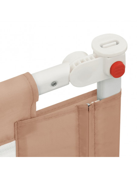 Sponda Letto di Sicurezza per Bambini Tortora 160x25 cm Tessuto