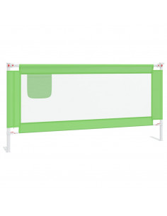 Sponda Letto di Sicurezza per Bambini Verde 190x25cm in Tessuto