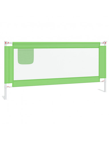 Sponda Letto di Sicurezza per Bambini Verde 190x25cm in Tessuto
