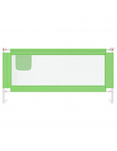 Sponda Letto di Sicurezza per Bambini Verde 190x25cm in Tessuto 2