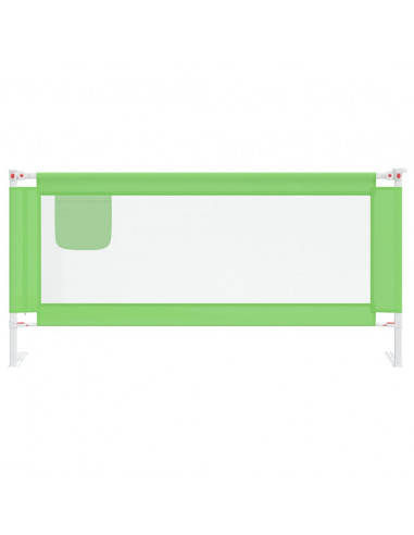 Sponda Letto di Sicurezza per Bambini Verde 190x25cm in Tessuto