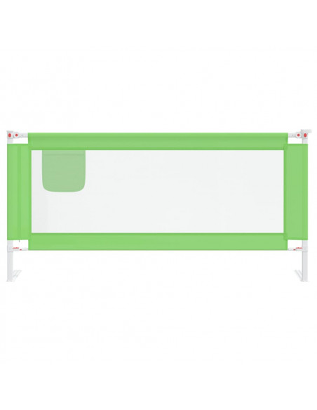 Sponda Letto di Sicurezza per Bambini Verde 190x25cm in Tessuto