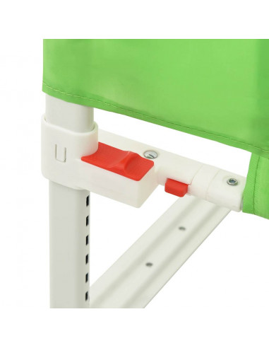 Sponda Letto di Sicurezza per Bambini Verde 190x25cm in Tessuto
