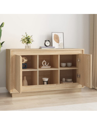 Credenza Rovere Sonoma 102x35x60 cm in Legno Multistrato