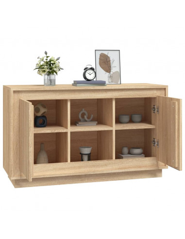 Credenza Rovere Sonoma 102x35x60 cm in Legno Multistrato