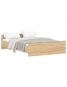 Giroletto con Testiera e Pediera Rovere Sonoma 135x190 cm 2