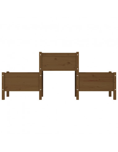 Fioriera Miele 178,5x44x75 cm in Legno Massello di Pino