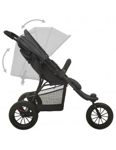 Passeggino per Bambini Antracite in Acciaio