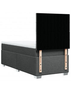 Giroletto a Molle con Materasso Grigio Scuro 80x200 cm Tessuto