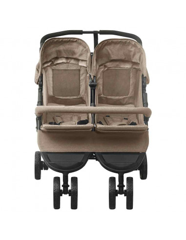 Passeggino Gemellare Grigio Talpa in Acciaio