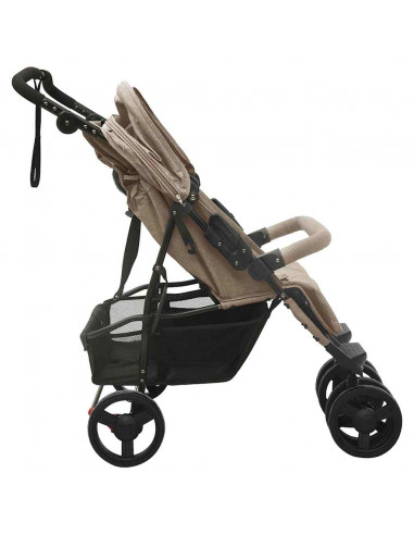 Passeggino Gemellare Grigio Talpa in Acciaio