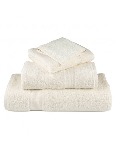 Asciugamani Premium 10 pz Crema 30x30 cm 600 g/m² 100% Cotone