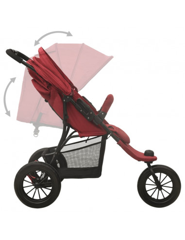 Passeggino Rosso in Acciaio