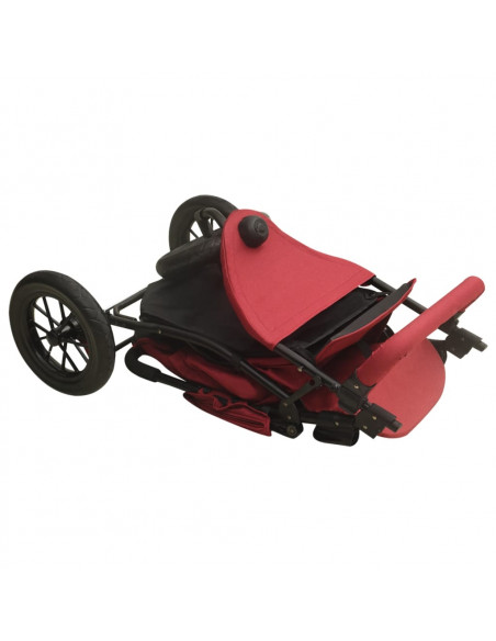 Passeggino Rosso in Acciaio