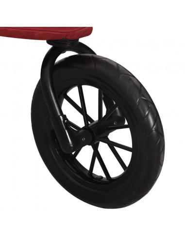 Passeggino Rosso in Acciaio
