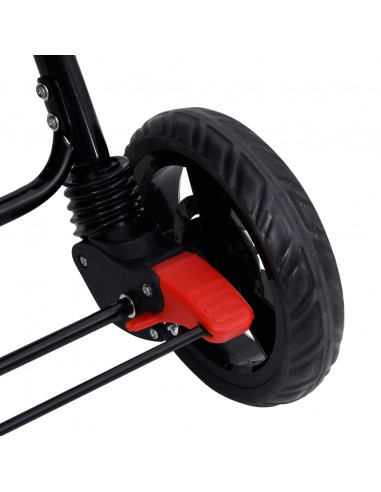 Passeggino Gemellare a Tandem Rosso in Acciaio